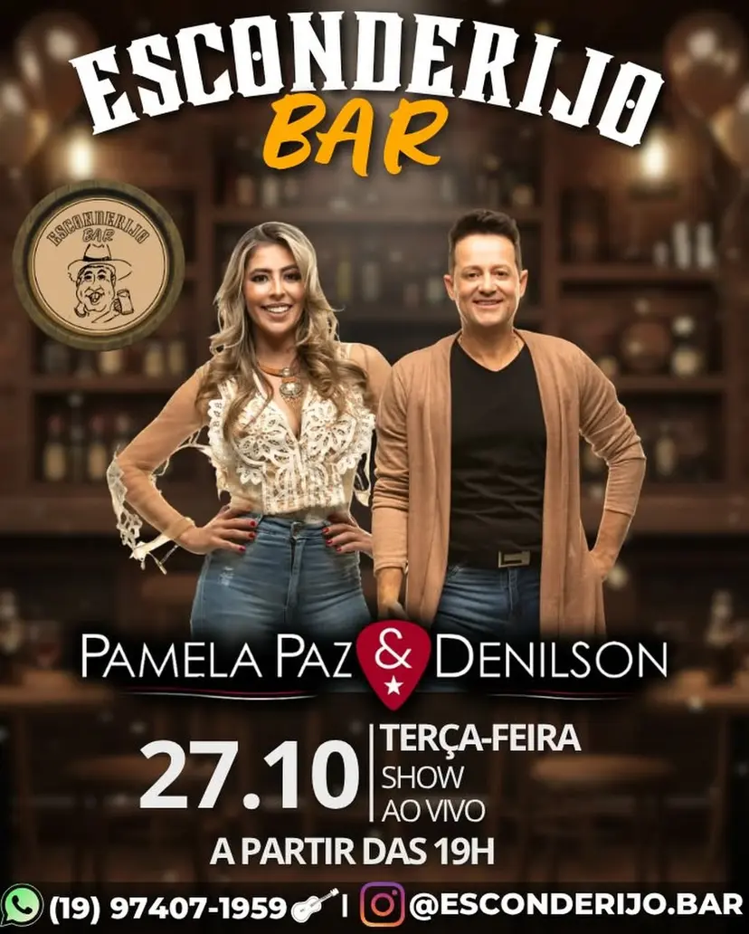 Flyer de Pamela Paz & Denilson, Denilson e Pamela Pal