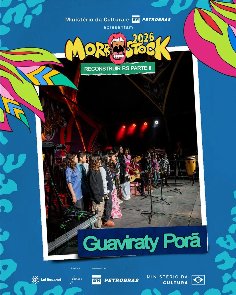Flyer de Guaviraty Porã, Camomila Chá e Djuena Tikuna