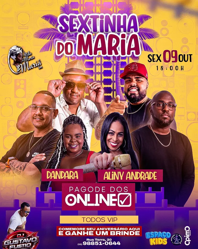 Flyer de Grupo Anakã, Yel Sorriso e mais 3 artistas