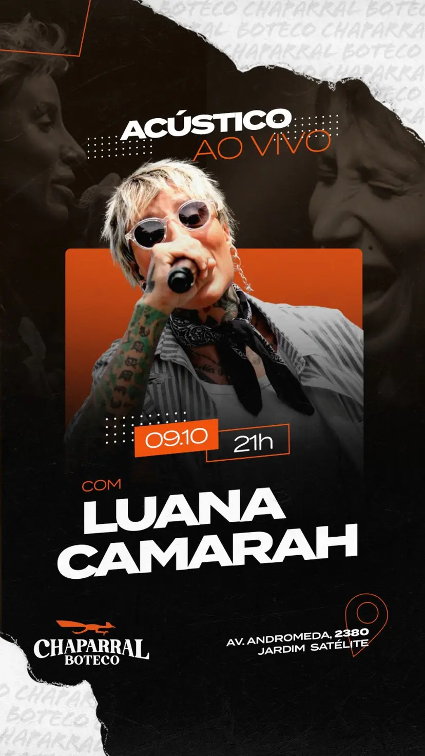 Flyer de Luana Camarah