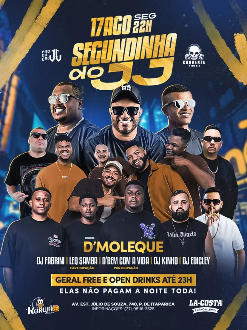 Flyer de D’Moleque Oficial, DJ FABRINI e mais 4 artistas