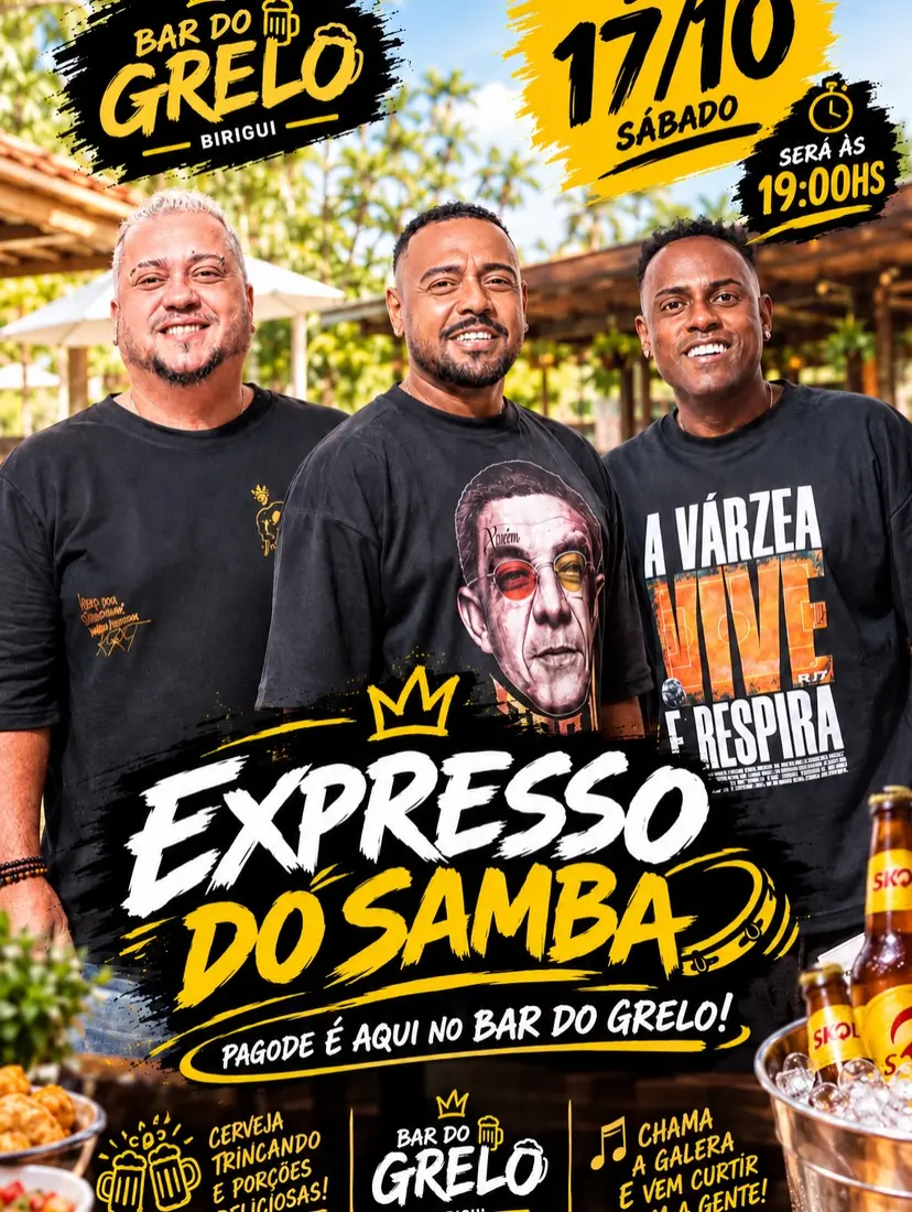 Flyer de Expresso do Samba