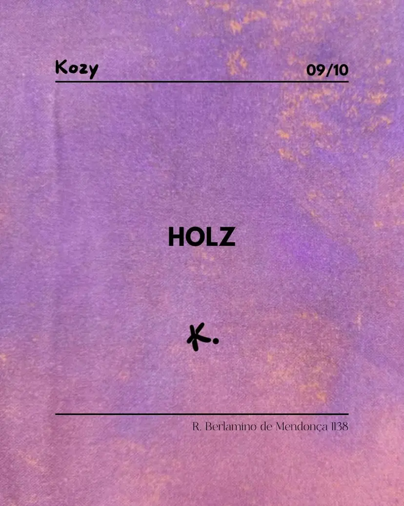 Flyer de holz.artist e Bruna