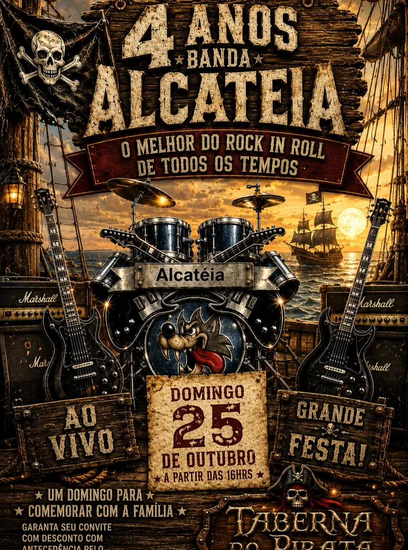 Flyer de Banda Alcateia