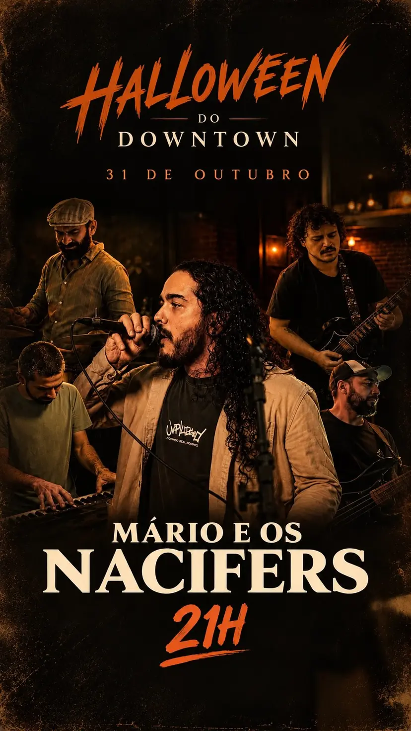 Flyer de Mário Nacife, Banda É Osso e mais 3 artistas