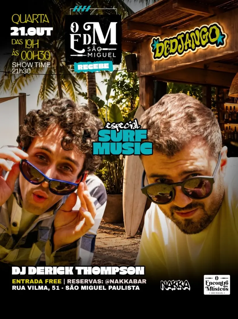 Flyer de Derik Thompson e DJANGO