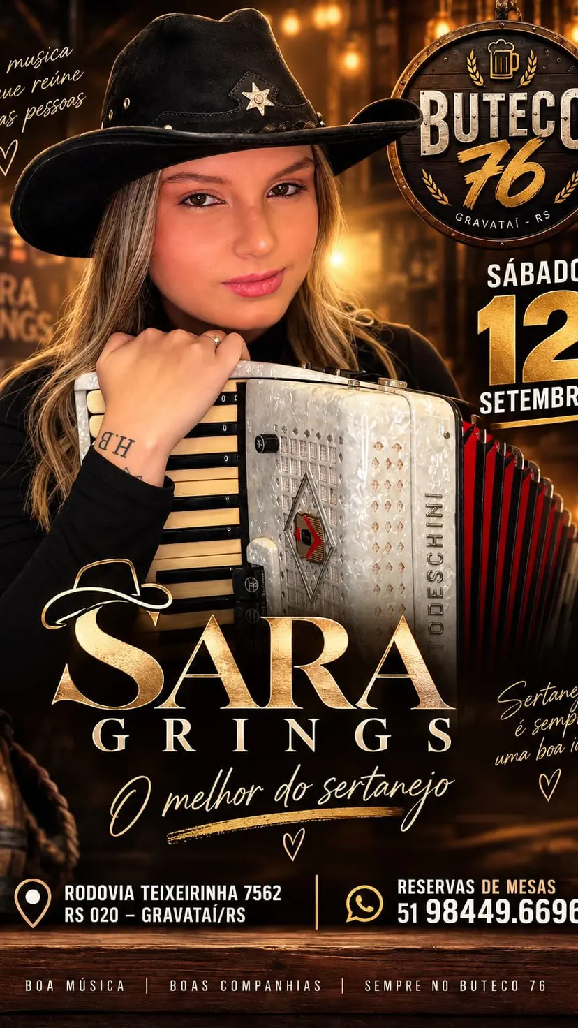 Flyer de Sara Grings