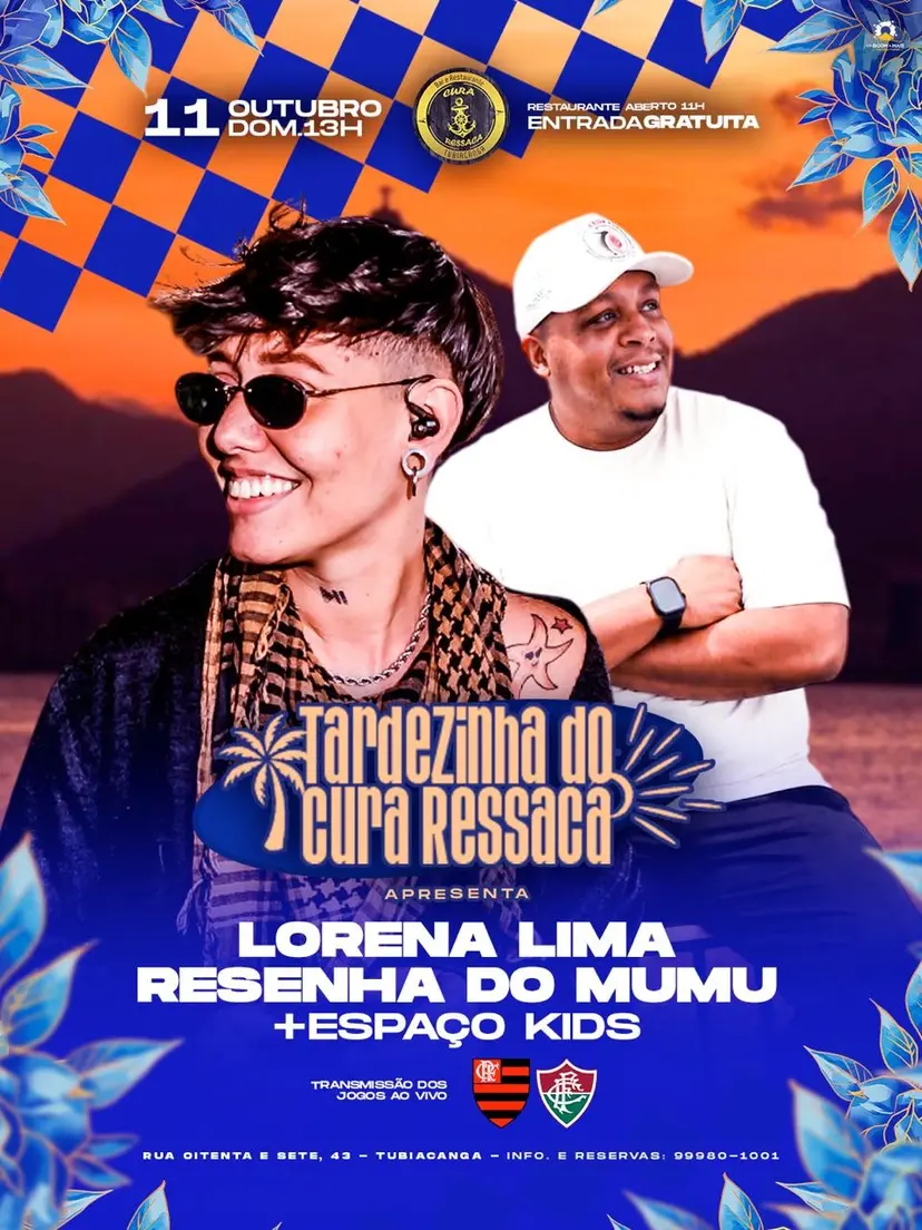 Flyer de Lorena Lima e Resenha do Mumu