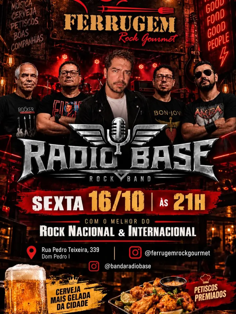 Flyer de Rádio Base Rock Band