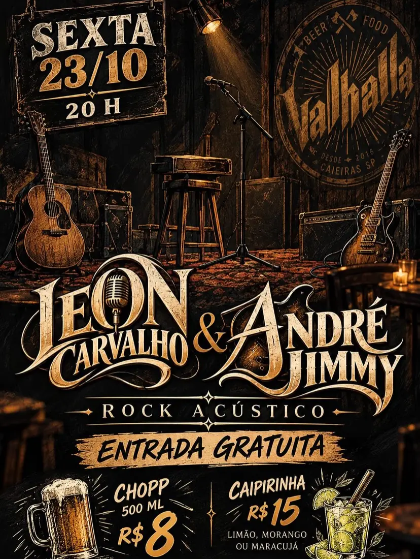 Flyer de Leon Carvalho & André Jimmy