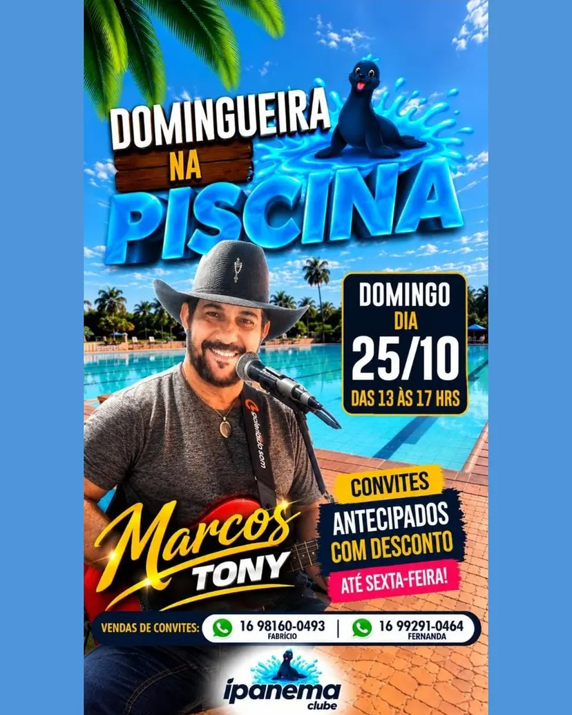 Flyer de Marcos Tony