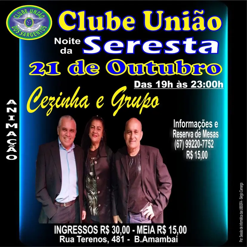 Flyer de Cezinha e Grupo