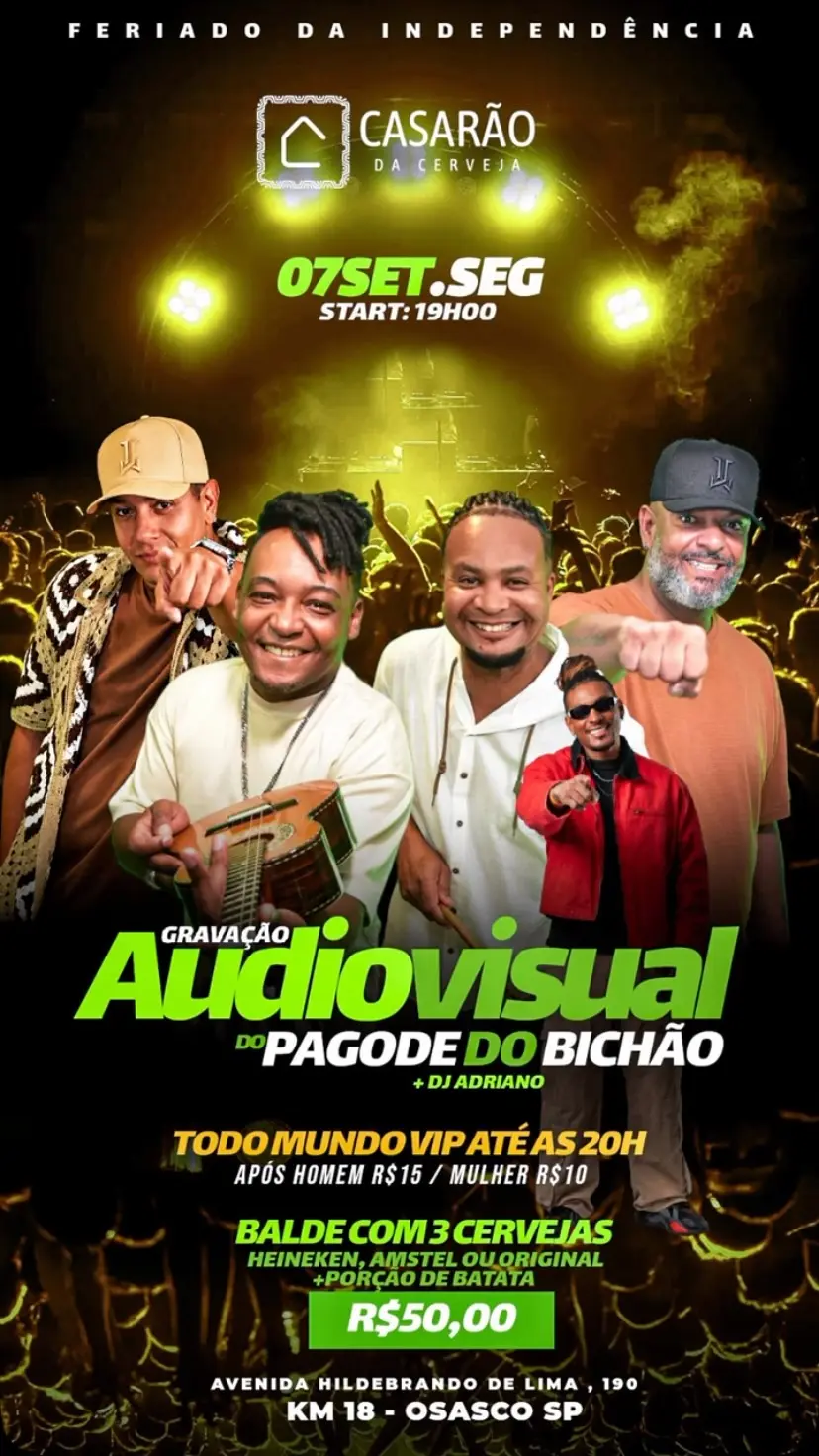 Flyer de Pagode do Bichão