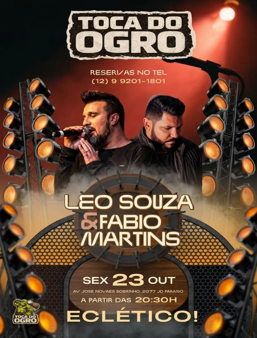 Flyer de Léo Souza e Fabio Martins