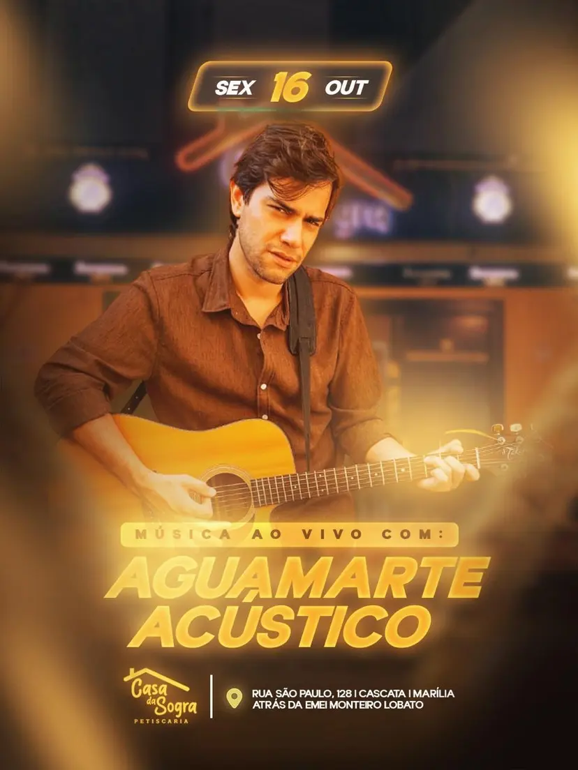 Flyer de Aguamarte Acústico