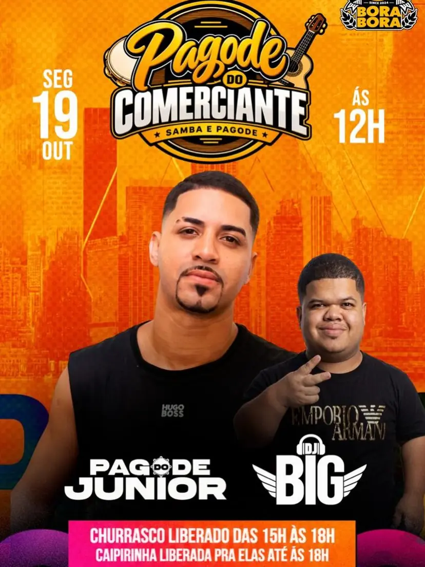 Flyer de Luiz Junior e DJ Big