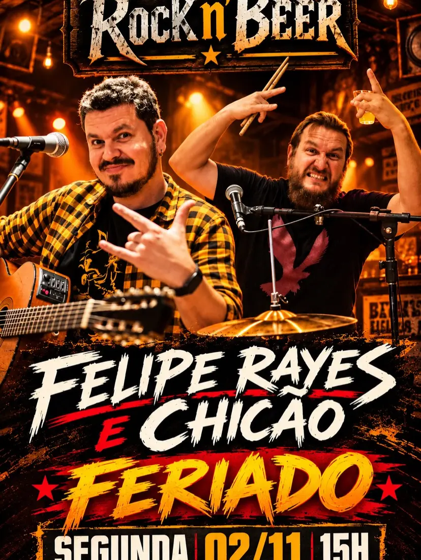 Flyer de Felipe Rayes & Chicão